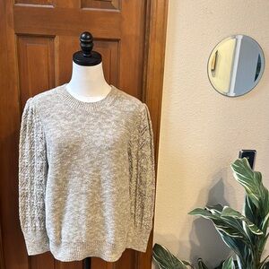 Veronica Beard Gray Crew Neck Sweater